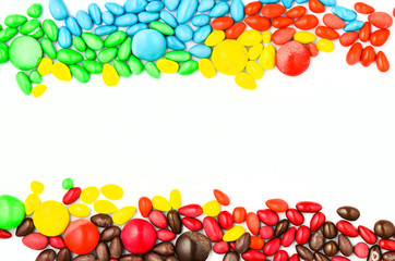 colorful button-shape chocolate