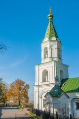 Fototapeta na wymiar Ryazan Kremlin on autumn - ansamble of ortodox church