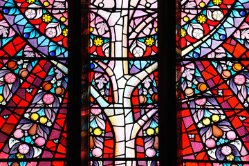 Tree of Life stained glass window
