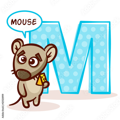 "ABC ZOO Alphabet Letter M Mouse" Stock image and royalty-free vector