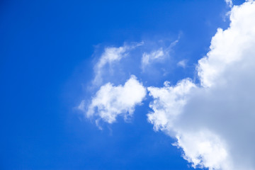 Clouds in the blue sky.