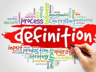 DEFINITION word cloud collage, business concept background