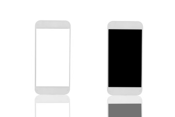 smartphone on white background