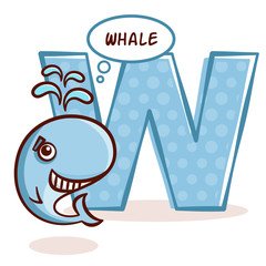 ABC ZOO Alphabet Letter W Whale