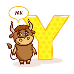 ABC ZOO Alphabet Letter Y Yak