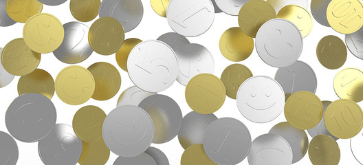 Münzen mit Smileys