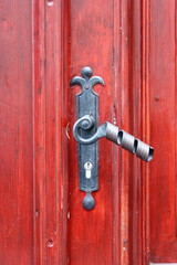 Fototapeta premium Handle of an ancient medieval door