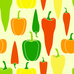 pepper vegetable seamless pattern