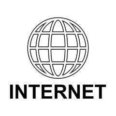 Internet icon.Go to web sign..