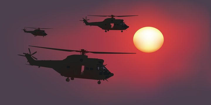 Hélicoptère - Escadrille