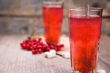 fresh hot viburnum tea