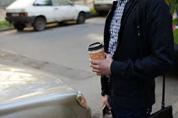 Young man with coffee