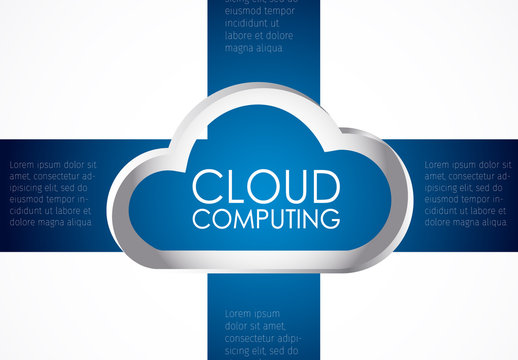 Blue Cloud Computing Technology Infographic Template