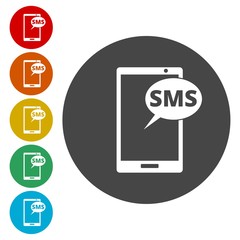 Smartphone and bubble talk sms message