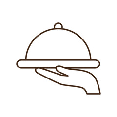 tray server isolated icon vector illustration design