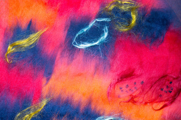 Background of multicolored wool