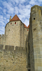 Fototapeta na wymiar Medieval castle of Carcassonne