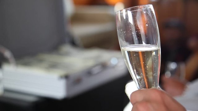 Drink Glass in the Female Hand