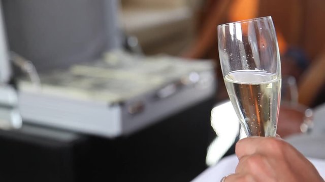 Drink Glass in the Female Hand