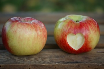 Apfel mit Herz
