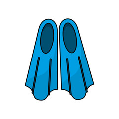 Summer fins icon. vacation beach and tropical theme. Isolated design. Vector illustration