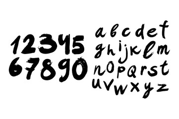 Vector handpainted ink illustration with lettering.