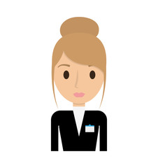 hotel receptionist worker avatar vector illustration design