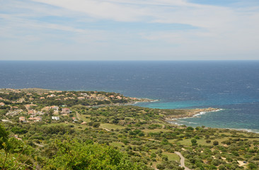 Fototapeta na wymiar Balagne coast in Corsica