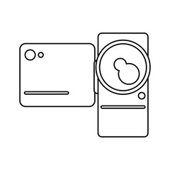 Videocamera icon. Device gadget and technology theme. Isolated design. Vector illustration