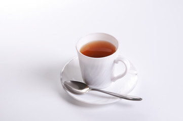 white mug of hot tea