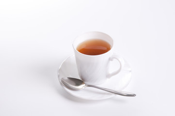 white mug of hot tea