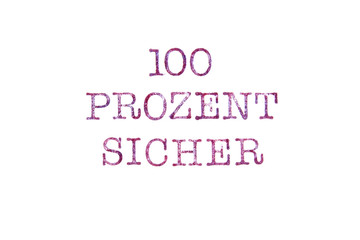 100 Prozent sicher Stempel