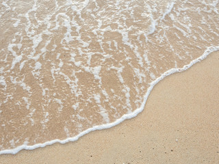 Wave on the sand beach