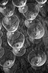 Weingläser schwarzweiss