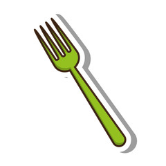 fork cutlery tool isolated icon vector illustration design