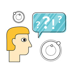 Thinking Concept Illustration In Flat Design.