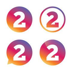 Second place award sign. Winner symbol.