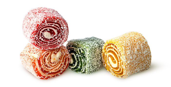 Several pieces of Turkish Delight