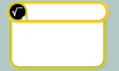 Colored text frames for your text and square root symbol