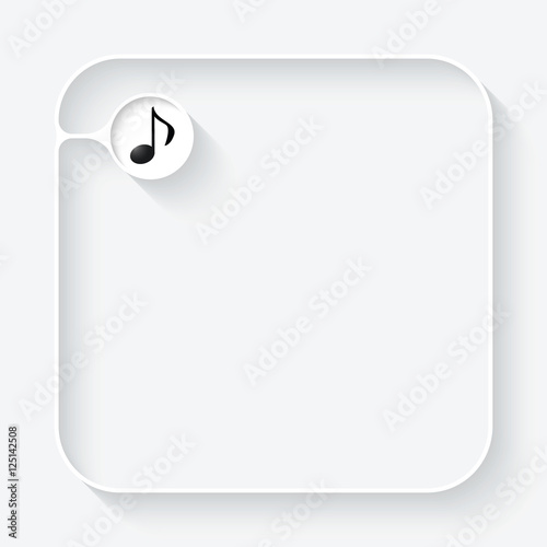 "A white text box with and music symbol" fichier vectoriel libre de