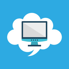 start up business computer cloud graphic isolated vector illustration eps 10