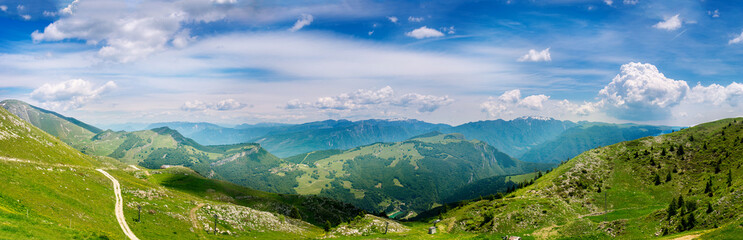 Fototapeta na wymiar View over Lake Garda, Italian Alps, 1760 meters