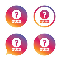 Quiz sign icon. Questions and answers game.