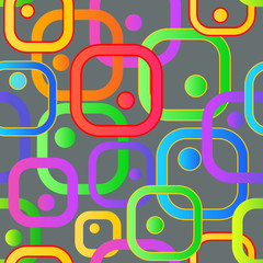 Geometric colorful bright seamless pattern. Vector illustration