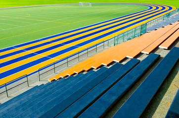 Fototapeta premium Running tracks in an empty stadium