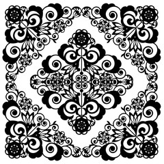 Openwork floral decorative lace pattern