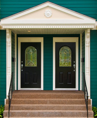 Fototapeta premium Entrance of a townhouse in North Vancouver, Canada.