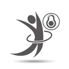 silhouette man health fitness sport vector illustration eps 10