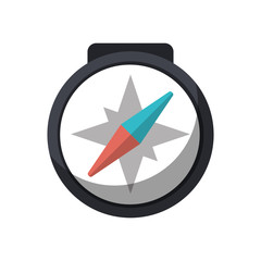 Compass icon. Instrument tool navigation and location theme. Isolated design. Vector illustration