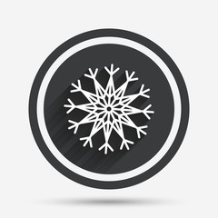 Snowflake artistic sign icon. Air conditioning.